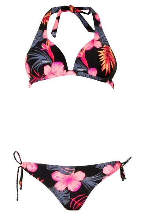 triangel bikini mit push up|Moulded Push Up Triangle Bikini Set